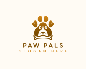 Dog Paw Puppy logo design