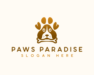 Dog Paw Puppy logo design