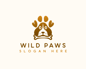 Dog Paw Puppy logo design