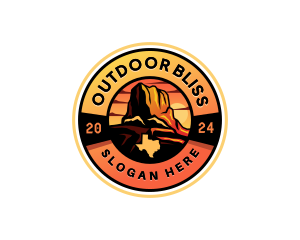 Guadalupe Mountain Texas logo design