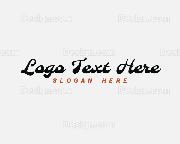 Retro Cursive Business Logo