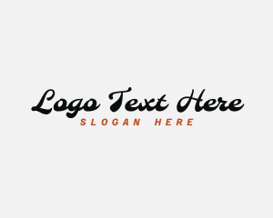 Retro Cursive Business Logo