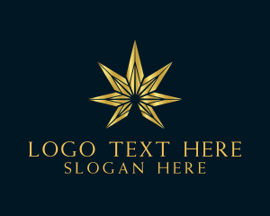 Golden Marijuana Leaf logo