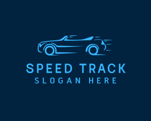 Blue Fast Racecar logo