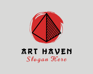 Oriental Triangle Artistic Paint logo