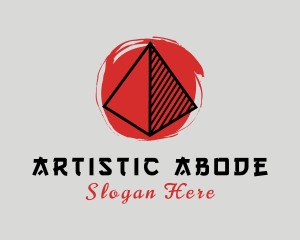 Oriental Triangle Artistic Paint logo
