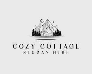 Exploration Mountain Cabin logo design