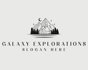 Exploration Mountain Cabin logo design