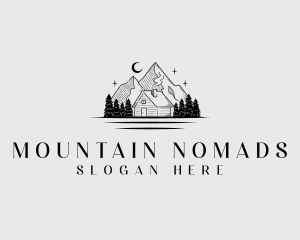 Exploration Mountain Cabin logo design