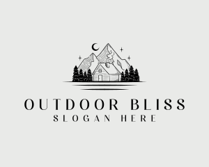 Exploration Mountain Cabin logo design