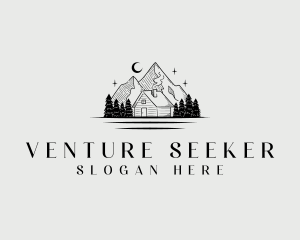 Exploration Mountain Cabin logo design