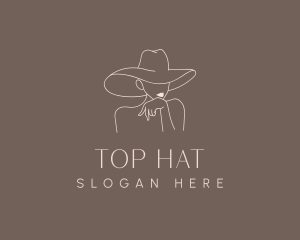 Fashion Hat Woman  logo design