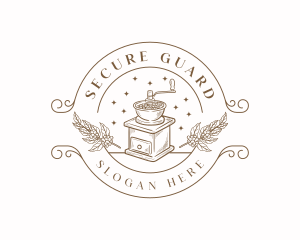 Rustic Coffee Grinder Logo