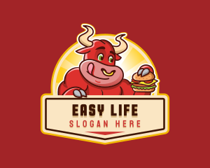 Burger Bull Beef logo design