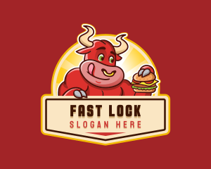 Burger Bull Beef logo design