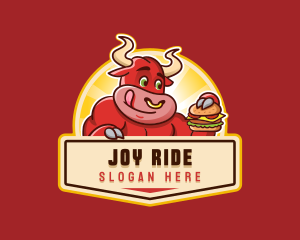 Burger Bull Beef logo design