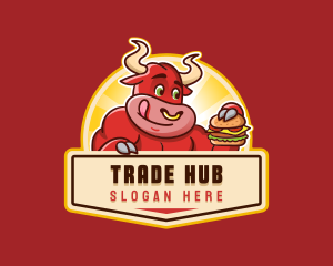 Burger Bull Beef logo design