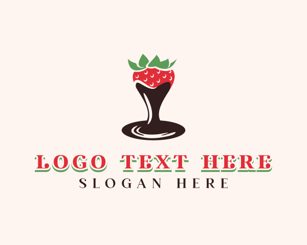 Strawberry logo example 3