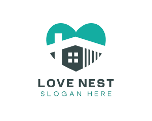 Love House Realtor logo design