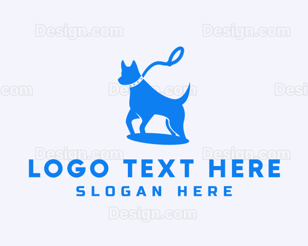 Pitbull Dog Leash Logo