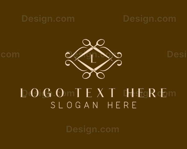 Luxury Artisan Scissors Logo