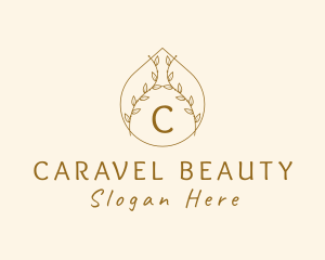 Natural Organic Beauty Oil logo design