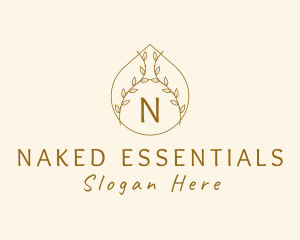 Natural Organic Beauty Oil logo design