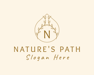 Natural Organic Beauty Oil logo design