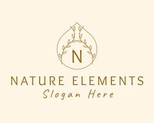 Natural Organic Beauty Oil logo design