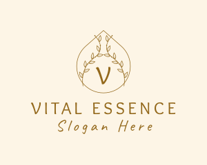 Natural Organic Beauty Oil logo design