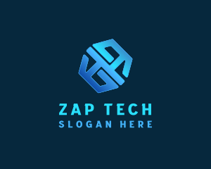 Crypto Tech Hexagon logo design