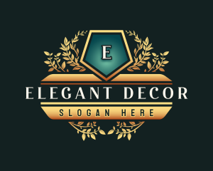 Elegant Leaf Wreath logo design