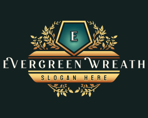 Elegant Leaf Wreath logo design