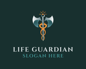 Medical Caduceus Staff logo