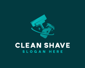 Disinfection Cleaning Tools logo design