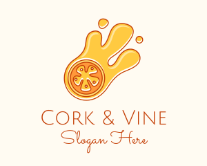 Orange Slice Juice  logo design