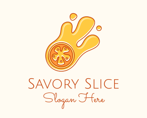 Orange Slice Juice  logo design