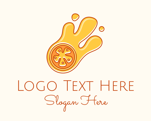 Orange-flavor logo example 1