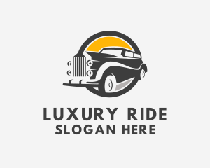 Retro Limousine Car logo