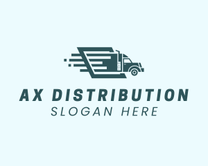 Logistics Truck Shipping logo design