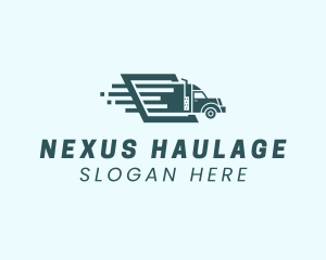 Logistics Truck Shipping logo design