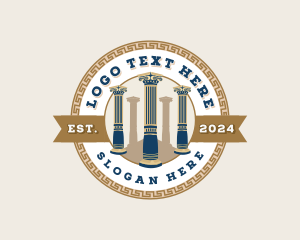 Greek Pillar Column Ornament logo