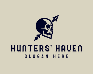 Arrow Skull Hunter logo design