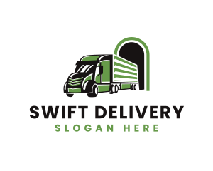 Truck Logistics Cargo logo design