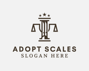 Brown Pillar Scale logo design