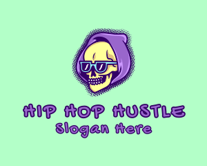 Streetwear Skull Hoodie logo design