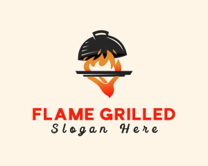 Grill Fire Diner logo design