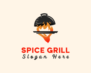 Grill Fire Diner logo design