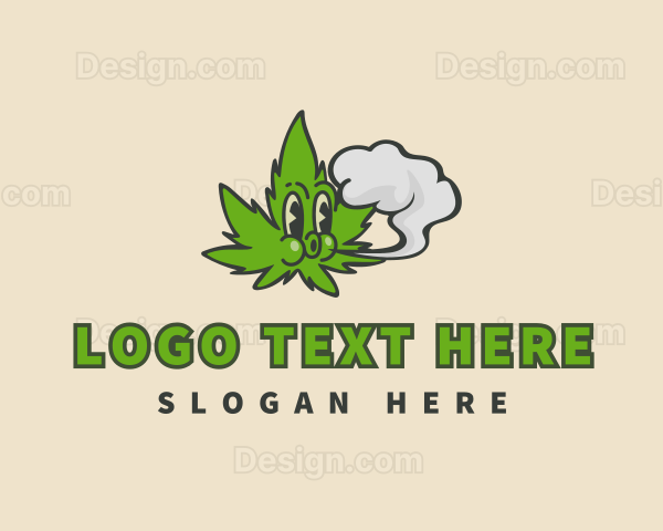 Herbal Marijuana Smoke Logo