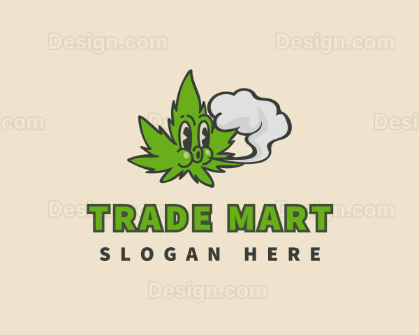 Herbal Marijuana Smoke Logo